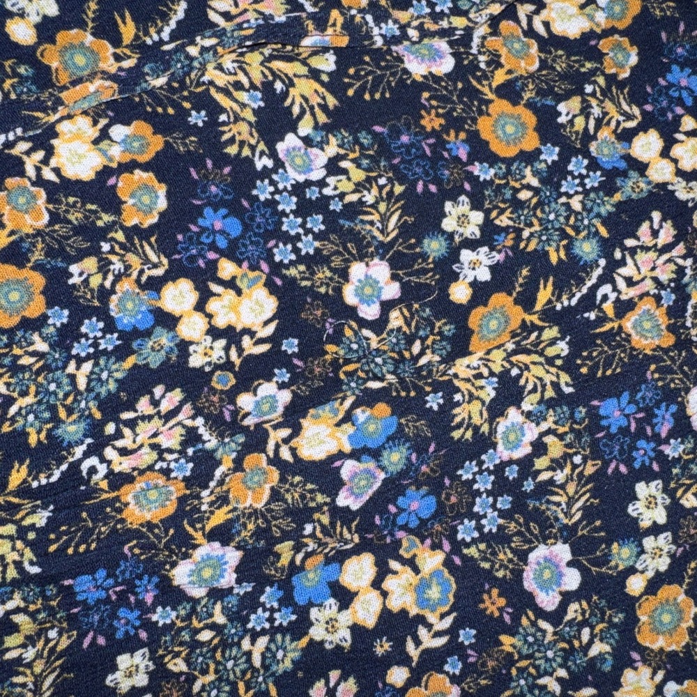 Maurices Floral Wide Leg Pants Womens XL Navy Blue Rayon Boho Ditsy Print - Picture 3 of 9